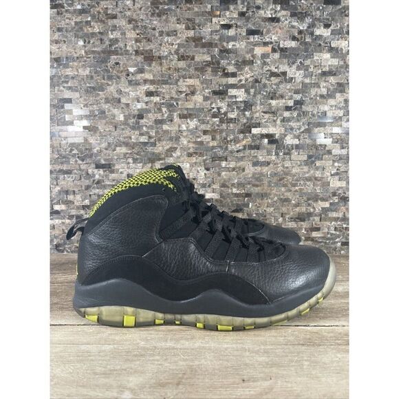 Nike Air Jordan 10 X Retro Venom Green Black Size 9.5 Sneakerd Shoes 310805-033 - Picture 1 of 7